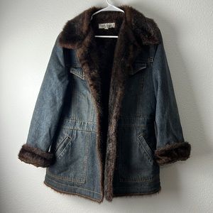 Marvin Richards Vintage Jean Mid length Fur lined Jacket